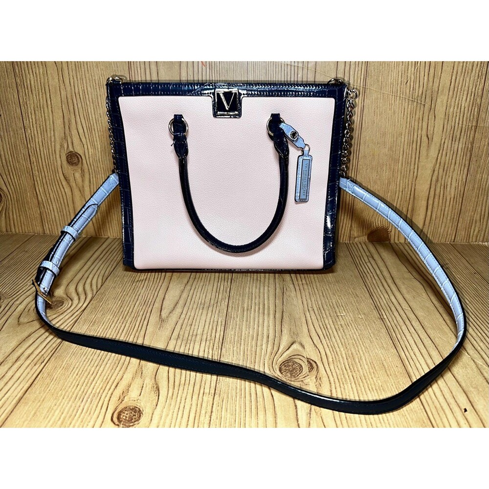 Victoria Secrets Bond Street London Pink/Blue Leather Small Pocketbook Bag